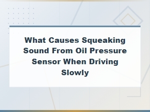 Squeaking From Oil Pressure Sensor at Low Speed